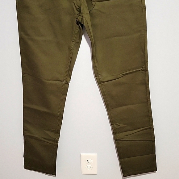 Member's Mark Men's Logan 5 Pocket Pant Stretch Flat Cotton Blend Olive 34x34 NW - Picture 3 of 6